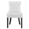 Modway Regent Button Tufted Upholstered Fabric Dining Chair in White view 4