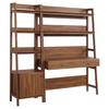 Modway 2-Piece Home Office Desk and Bookshelf Display Case in Walnut view 1