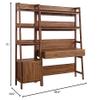 Modway 2-Piece Home Office Desk and Bookshelf Display Case in Walnut view 3
