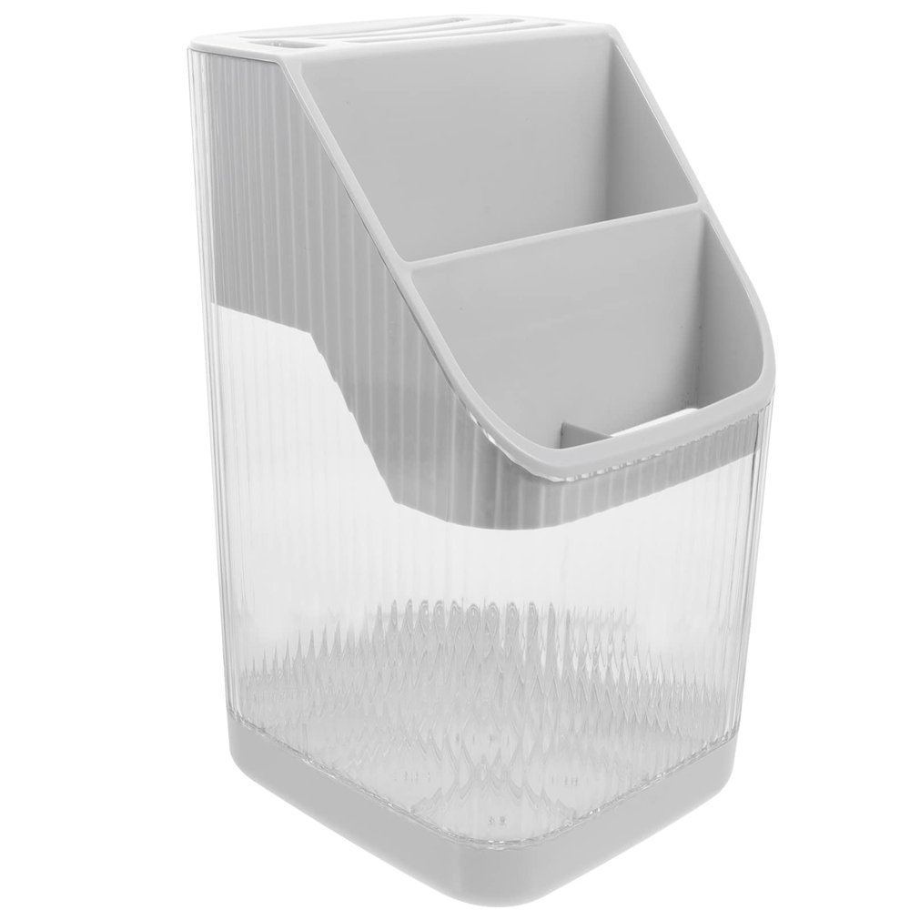 CALLARON Kitchen Cutter Rack Stylish Desktop Holder for Utensils Cutlery Organizer Water Tray Design Space-saving Storage for Kitchen Countertop Grey