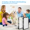 HSP003 replacment Filter is Combined by 2 in 1 Premium HEPA&Activated Carbon MaterialCompatible with HATHASPACE HSP003 Dual Filtration Hepa Air-Purifier Filter-2Pack view 2