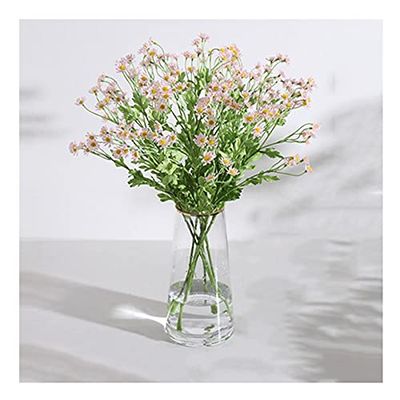 Artificial Flowers Daisy Simulation Flower Silk Flower Plastic Decoration Fashion Home Living Room Bedroom Decoration Artificial Flower Porch Flower Arrangement Flower Decoration ( Color : Gray )