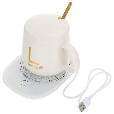 1set USB Cup Warmer Thermostat for Coffee and Beverages for Use Lightweight and Comfortable Heating