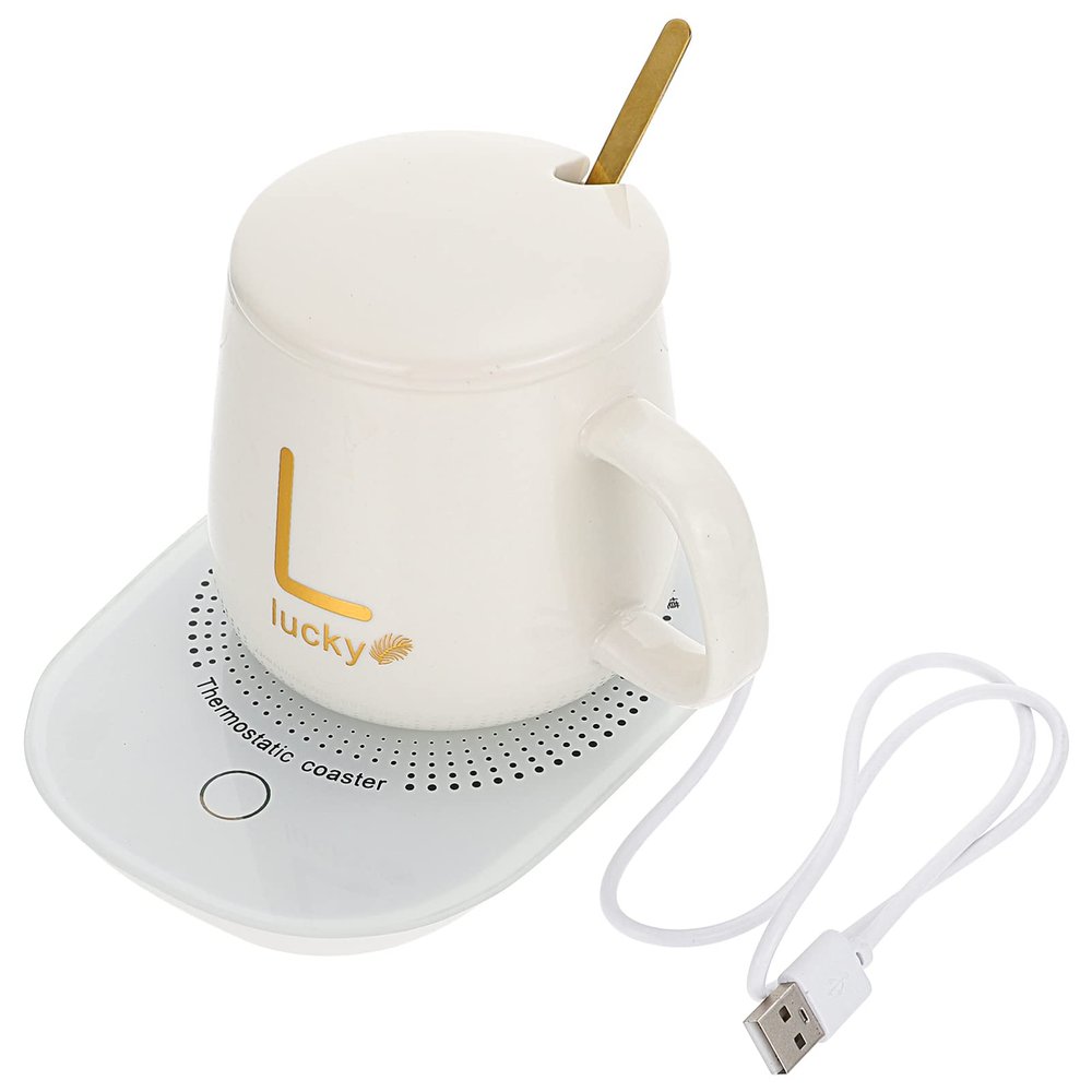 1set USB Cup Warmer Thermostat for Coffee and Beverages for Use Lightweight and Comfortable Heating