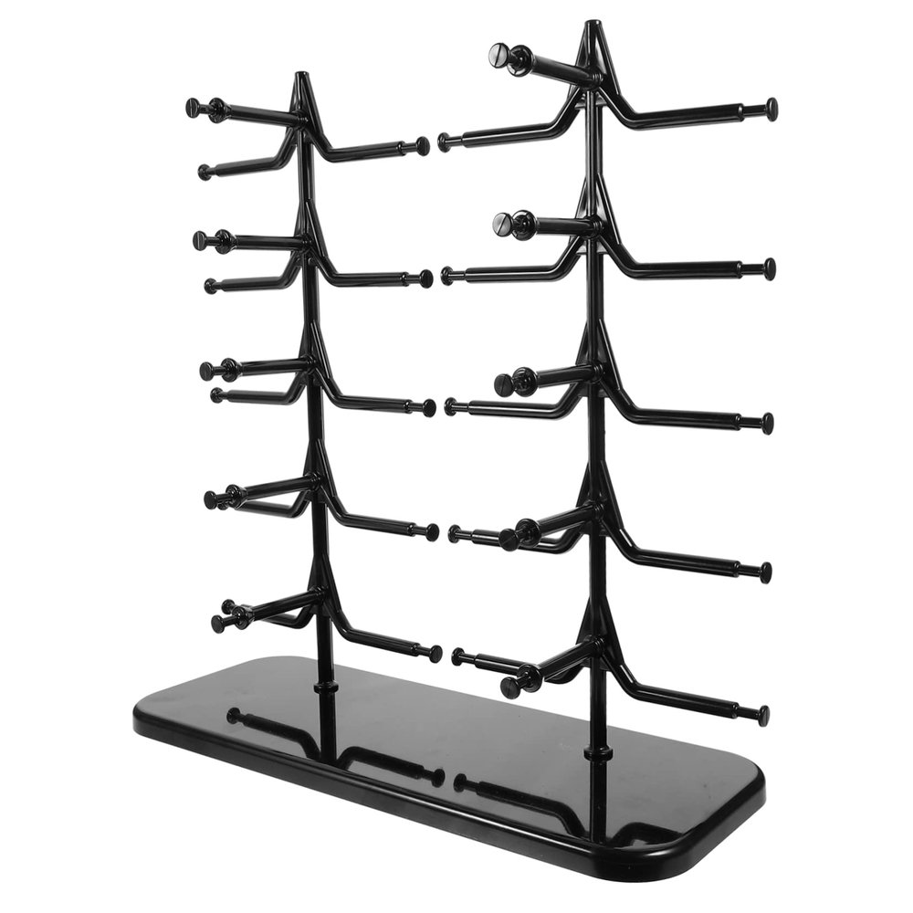 Cabilock Sunglasses Display Stand Sunglass Display Stand Frame Glasses Holder Office Desk Teenager Sunglasses Slot Glasses Storage Rack Black Abs