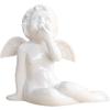 Gadpiparty Ceramic Angel Statue Cupid Figurine God of Love Angel Figurines Memorial Statue Desktop Home Decoration for Home Car Wedding Housewarming White view 1