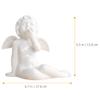 Gadpiparty Ceramic Angel Statue Cupid Figurine God of Love Angel Figurines Memorial Statue Desktop Home Decoration for Home Car Wedding Housewarming White view 2