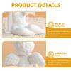 Gadpiparty Ceramic Angel Statue Cupid Figurine God of Love Angel Figurines Memorial Statue Desktop Home Decoration for Home Car Wedding Housewarming White view 4