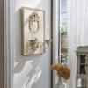 BOOMLATU Romantic Bow Wall Mounted Candle Sconces Wood Wall Art Wall Decoration,2 Arms Metal Candle Holders for Living Room Fireplace Yard Pathway,White view 3