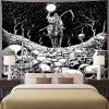 Aidatain Grim Reaper Skull Tapestry Skeleton Death Wall Hanging Tapestries for Men Bedroom Fantasy Cool Tapestry Flannel Fabric 80"x60"background Wall Art for Living Room Home Dorm Decor GTDWAT60 view 2