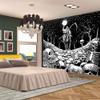 Aidatain Grim Reaper Skull Tapestry Skeleton Death Wall Hanging Tapestries for Men Bedroom Fantasy Cool Tapestry Flannel Fabric 80"x60"background Wall Art for Living Room Home Dorm Decor GTDWAT60 view 3