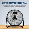 HealSmart Simple Deluxe 18 Inch 3-Speed High Velocity Heavy Duty Metal Industrial Floor Fans, Black, 18 Inch new version view 2