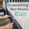 Cal King Cream Bed Sheet Set Microfiber - Latex Free - Hypoallergenic - Sheet Fastener - Sheet Holder - Sheet Strap - Bed Suspender - Sheet Tensioner - Adjustable Bed Sheet view 1