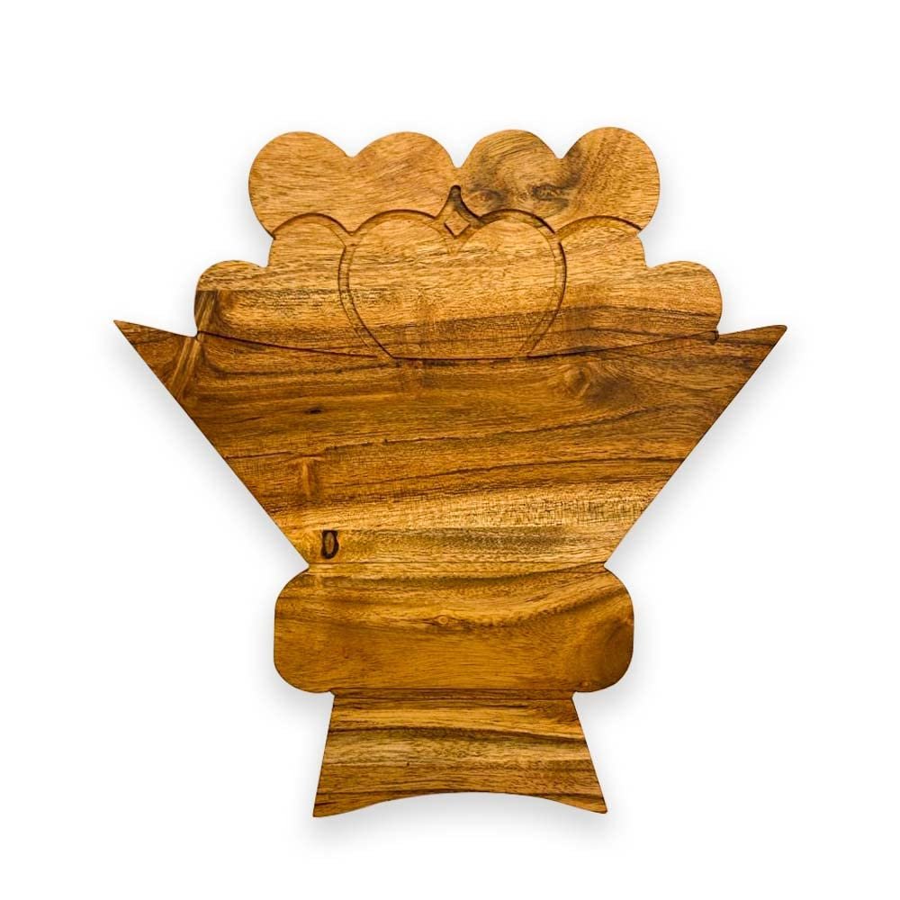 Affinity Decor Valentine's Day Gifts Organic Acacia kitchen Cutting Chopping Charcuterie Board Platter Butcher Block for Cheese and Vegetables Meat (Bouquet Board 10.6"L x 10.4"W)
