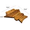 Affinity Decor Valentine's Day Gifts Organic Acacia kitchen Cutting Chopping Charcuterie Board Platter Butcher Block for Cheese and Vegetables Meat (Bouquet Board 10.6"L x 10.4"W) view 2
