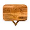 Affinity Decor Valentine's Day Gifts Organic Acacia kitchen Cutting Chopping Charcuterie Board Platter Butcher Block for Cheese and Vegetables Meat (Chat Box Board 11.2"L x 9.6"W) view 1