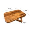 Affinity Decor Valentine's Day Gifts Organic Acacia kitchen Cutting Chopping Charcuterie Board Platter Butcher Block for Cheese and Vegetables Meat (Chat Box Board 11.2"L x 9.6"W) view 2