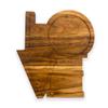 Affinity Decor Valentine's Day Gifts Organic Acacia kitchen Cutting Chopping Charcuterie Board Platter Butcher Block for Cheese and Vegetables Meat (Love Shaped Board 10.7"L x 9.6"W) view 1