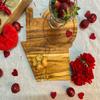 Affinity Decor Valentine's Day Gifts Organic Acacia kitchen Cutting Chopping Charcuterie Board Platter Butcher Block for Cheese and Vegetables Meat (Love Shaped Board 10.7"L x 9.6"W) view 3