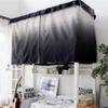 100% Solid Black Bottom Bunk Bed Blackout Curtains Canopy Single Size Twin Size Privacy Protection Bed Bedroom Decoration (Solid Black, Two Pieces, Height: 47") view 2