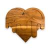 Affinity Decor Valentine's Day Gifts Organic Acacia kitchen Cutting Chopping Charcuterie Board Platter Butcher Block for Cheese and Vegetables Meat (Melting Heart Board 9.2"L x 10.1"W) view 1