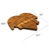 Affinity Decor Valentine's Day Gifts Organic Acacia kitchen Cutting Chopping Charcuterie Board Platter Butcher Block for Cheese and Vegetables Meat (Melting Heart Board 9.2"L x 10.1"W) view 2