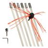 chimney sweep kit Chimney Cleaning Kit With 6/8/10/12 Rods, Chimney Brush, 26Ft Chimney Sweep Kit, Electrical Rotary Drill Drive Sweeping Cleaning Tool Kits For Sweeping Fireplace ( Color : Orange , S view 1