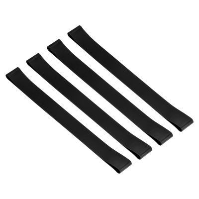 PATIKIL Towel Bands, 4 Pack Elastic Beach Chair Towel Clips Windproof Towel Holder Silicone Rubber Bands Straps for Beach Pool Cruise Chairs, Black