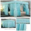 Bed Canopy Creative Princess Wind Bed Canopy, Light Proof, Wind Proof and Dust-Proof Curtain with Support, Easy to Install (Color : A5, Size : 120x200x200cm) view 2