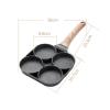 4 Hole Omelette Pan - Multifunctional Egg Burger Pan, Nonstick Small Flat Bottom Household Frying Pan, Fried Egg Artifact, Suitable For Induction Cooker Gas Cooker view 2