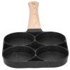 4 Hole Omelette Pan - Multifunctional Egg Burger Pan, Nonstick Small Flat Bottom Household Frying Pan, Fried Egg Artifact, Suitable For Induction Cooker Gas Cooker view 3
