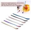 6 PCS Long Handle Spoon, 6 Inch Stainless Steel Iced Tea Spoon, Coffee Spoon for Mothers Milks Tea Mixing Cocktail Stirring Milkshake Cold Drink view 3