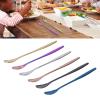 6 PCS Long Handle Spoon, 6 Inch Stainless Steel Iced Tea Spoon, Coffee Spoon for Mothers Milks Tea Mixing Cocktail Stirring Milkshake Cold Drink view 4