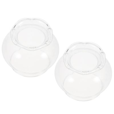 DECHOUS 2pcs Glass Oil Lamp Cover for Kerosene Lamp Protective Cover for Indoor Use Smooth Retro Installation