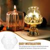 DECHOUS 2pcs Glass Oil Lamp Cover for Kerosene Lamp Protective Cover for Indoor Use Smooth Retro Installation view 4