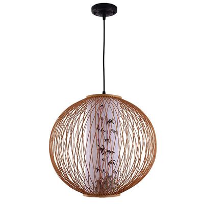 CHUNGYANG Vintage Bamboo Pendant Light FixtureHand-Woven Bamboo Hanging DroplightE27 Ceiling Dining Room Decorative Chandelierfor Aisles, Cloakrooms, Clothing Stores Lantern