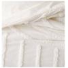 3 Pieces Tufted Cotton Duvet Cover Set Boho Bedding UO Comforter Cover with 2 Pillowcases, No Filler Included (White, Queen Size 90" x 90" Inches) view 3