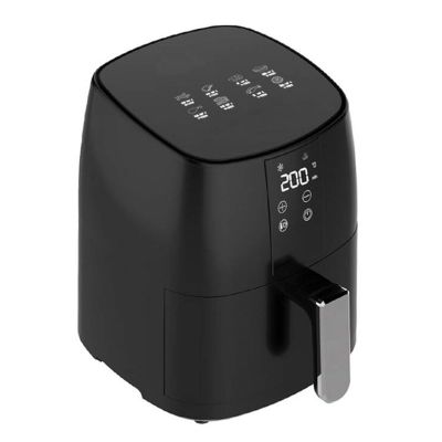 1350W Electric Air Fryer Non-Stick Fry Basket 0-60 Min Time Control and 60-200 Temperature Control with Recipe Guide Black