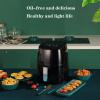 1350W Electric Air Fryer Non-Stick Fry Basket 0-60 Min Time Control and 60-200 Temperature Control with Recipe Guide Black view 2
