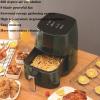 1350W Electric Air Fryer Non-Stick Fry Basket 0-60 Min Time Control and 60-200 Temperature Control with Recipe Guide Black view 3
