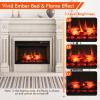 Tangkula 26 Inch 1400W Electric Fireplace Insert, 4777 BTU Recessed Freestanding Fireplace Heater with Remote Control, 3-Level Flame Effect, Overheat Protection (Black) view 3
