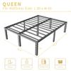 ALDRICH Metal Bed Frame Queen Size - 16 Inch Tall Black Basic Steel Slats Platform, Easy Assembly Heavy Duty Noise Free Bedframes, No Box Spring Needed view 3