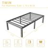 ALDRICH Metal Twin Bed Frame - 16 Inch Tall Black Basic Steel Slats Platform, Easy Assembly Heavy Duty Noise Free Bedframes, No Box Spring Needed view 3