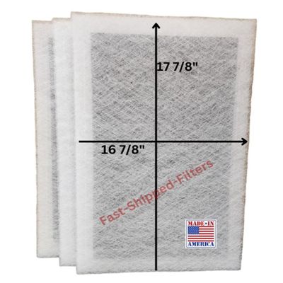3 - 19 3/8"x19 3/8" Perfect Air Plus Filter Replacement Polarized Pads ( Actual Filter Size is 17 7/8x16 7/8 ) By Fast-Shipped-Filters