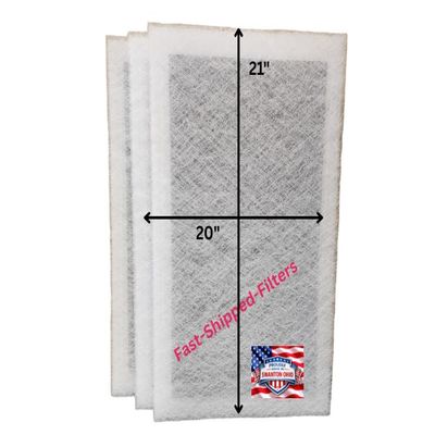 Fast-Shipped-Filters 3 Pack 21.5x23.5 Replacement Filters Pads Designed to Fit Perfect Air Plus Polarized electrostatic air filter refill White