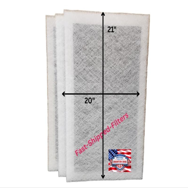 Fast-Shipped-Filters 3 Pack 21.5x23.5 Replacement Filters Pads Designed to Fit Perfect Air Plus Polarized electrostatic air filter refill White
