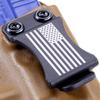 HolsterSmith KYDEX Belt Clip for Holsters & Sheaths (FOMI Design - w/USA Flag Engraving) - (Fits 1.50in Belts) - (Inside-The-Waistband/IWB) - (USA Made) - (w/Mounting Hardware) - (1 Pack) view 4