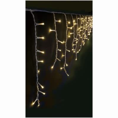 Holiday Wonderland, Icicle LED Starry Lights, Twinkling Christmas Lights, Starry Fairy Lights, Warm White, Lighted Length 11.3', 135-Ct