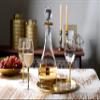 Barski Goblet - Red Wine Glass - Crystal Glass - Water Glass - Shiny Gold Stem - Stemmed Glasses - Set of 6 Goblets - 18 oz Made in Europe view 2