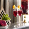 Barski Goblet - Red Wine Glass - Crystal Glass - Water Glass - Shiny Gold Stem - Stemmed Glasses - Set of 6 Goblets - 18 oz Made in Europe view 3